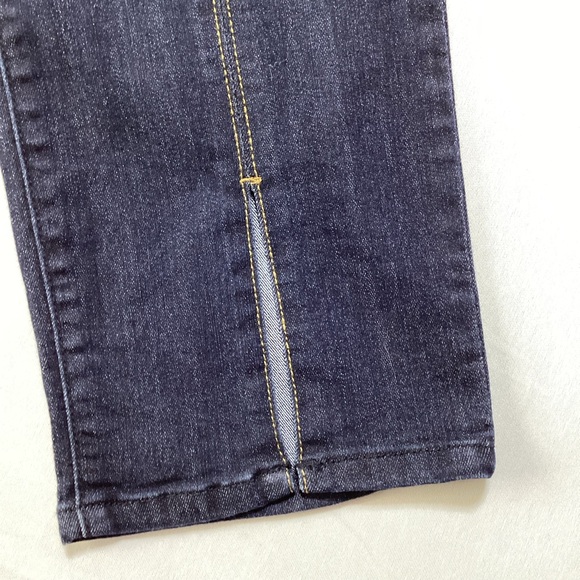 Democracy Women's Deep Indigo Straight Leg Split Hem Jeans - Picture 4 of 11